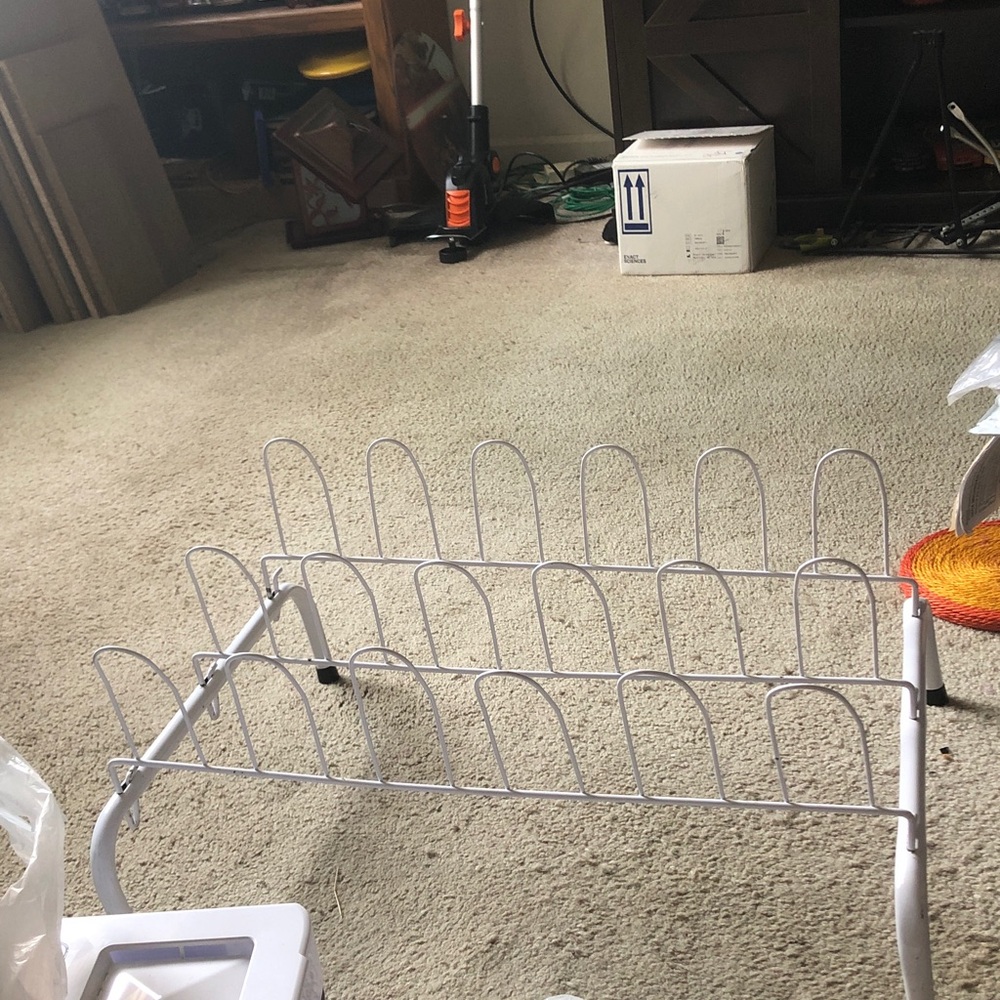 White Metal Rack Organizer for Home Storage